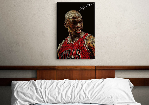 Cuadro Canvas Algodón Michael Jordan Type 96x145