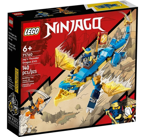 Lego® Ninjago - Dragón Del Trueno Evo De Jay (71760) Cantidad de piezas 140