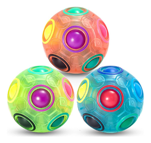 Cubo Magico Pelota Rainbow Ball Magic Rubik Con Luz P/unidad