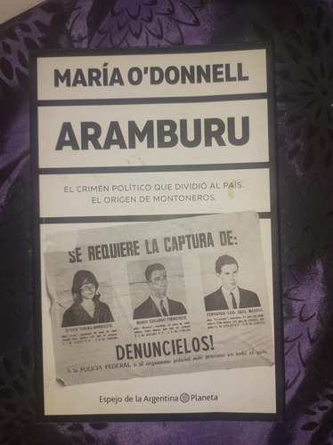 Libro Aramburu - O'donnell, María - Planeta - Español