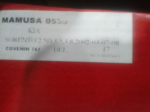 Imagen 5 de 5 de Pastilla Delantero Kia Sorento 2003 2008 7854-d955