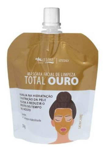 Máscara Facial Peel Off Total Ouro 50g Max Love