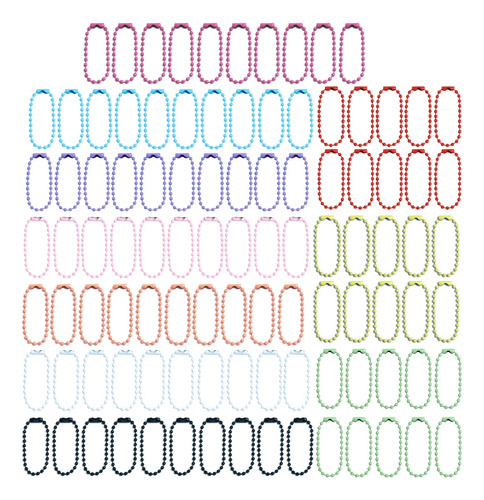 Cadena De 100 Colorida Con Cuentas Para Llaveros Y Accesorio