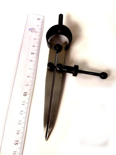 Imagen 2 de 2 de Compas Trazar Puntas Secas Acero 150mm Talabartería Platería