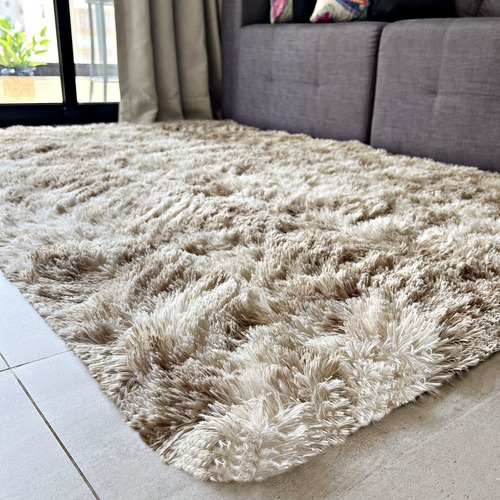 Tapete felpudo, peludo, antiderrapante Pizzei Felpudo cor Bege-mesclado felpudo - de 2m x 1.5m