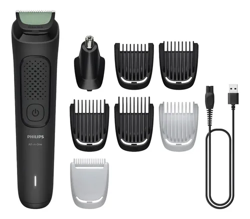 Aparador e Barbeador Elétrico All-in-One Série 3000 8 em 1 : Visu...
