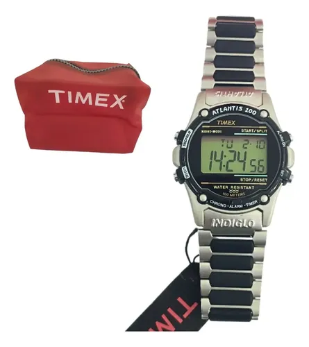 Relógio Timex Atlantis 100 Indiglo Vintage - Novo Original
