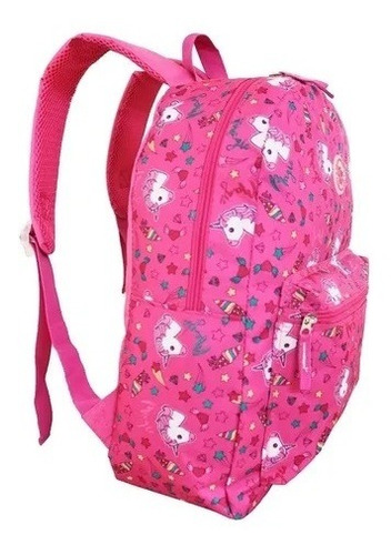 Mochila Escolar Juvenil G Clio Mf2154 Unicórnio Cor Rosa