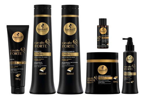 Haskell Cavalo Forte 6x1 Sh+con+masc 500 Ml+tonico+leave+com