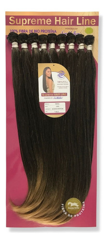 Cabelo Orgânico Liso Bio Proteína Marli Ser Mulher 320 Gr 70 Cm Cor T1b/27 Preto/loiro Mel