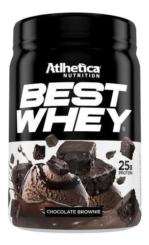 Suplemento em pó Atlhetica Nutrition  Best Whey Best Whey proteínas Best Whey sabor  chocolate brownie em pote de 450g