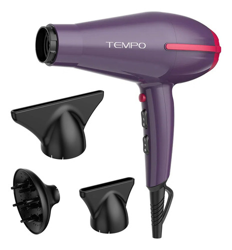 Secador De Pelo Gama Tempo St 220 Motor Ac 2200 Watts Color Violeta