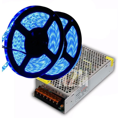 Tira Led 5050 Rollo 10 Metros Colores 12v Interior + Fuente