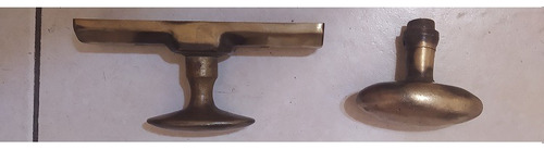 Pomo Y Pomo Con Falleba Incompleta En Bronce (Usado)