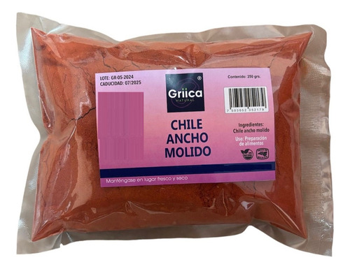 Chile Ancho Molido 250 Gramos