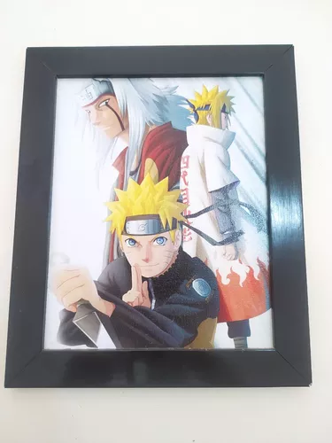 Quadro Metalizado Kakashi Art Naruto Placa Decorativa Brilhante