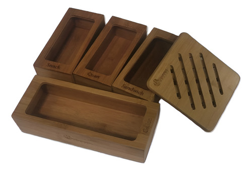 Organizador Bolsas Cocina Mainstream 5 Pz Bambu