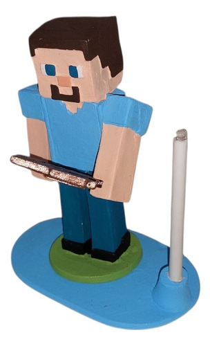 Portavela Pastel .:: Minecraft Steve V1 ::. Multicolor