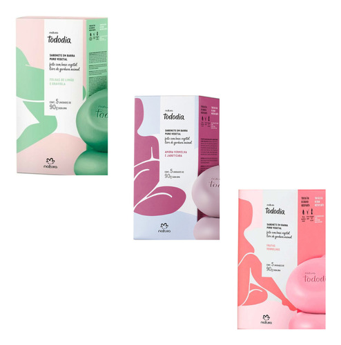 Sabonete Natura Tododia Kit Com 3 Caixas Sortidas