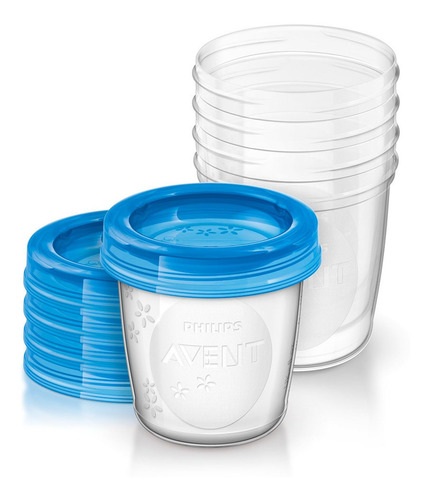 Imagen 1 de 2 de Philips Avent Recipiente Leche 180 Ml X 5 Pcs