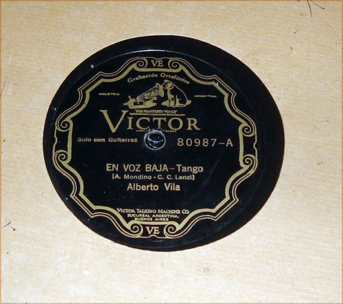 Alberto Vila En Voz Baja / Garufa 78 Rpm 10'' Kktus