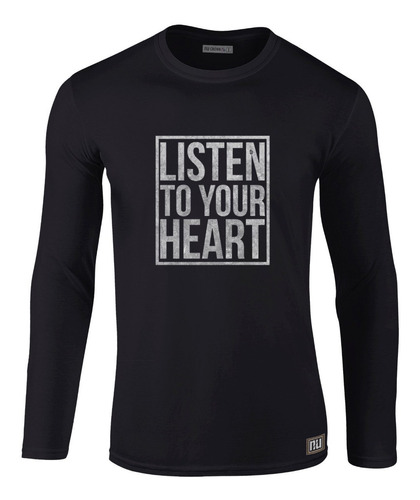 Camiseta Manga Larga Camibuso Listen To Your Heart Inp Eol