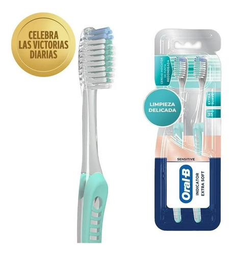 Cepillo Dental Oral-b Sensitive Indicator Extra Soft 2 Pzas