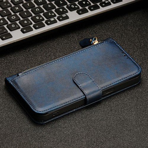 Funda De Piel Con Cierre De Primera Calidad Para Motorola E40, A Prueba De Golpes, Protección De 360°, Cartera, Bloqueo Rfid, Soporte