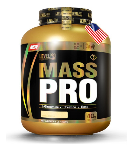 Mass Pro 6.6 Lb Level Pro, Ganador De Masa Sabor Vanilla