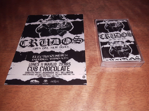 Los Crudos Gira Del Sur 2013 Cassette Orig Incluye Flyer