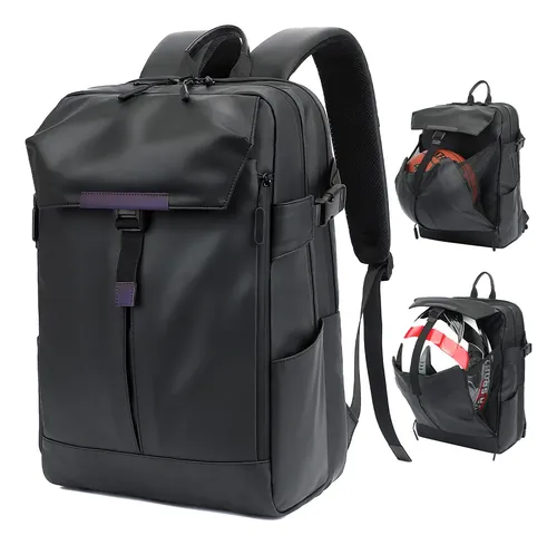 Mochila Notebook Impermeável Escolar Feminina Masculina Preto Couros