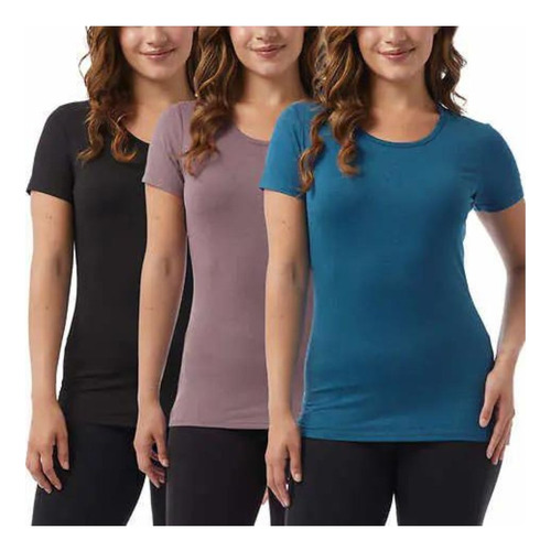 Camiseta Mujer Stretch Comfort 32 Degrees Cool Pack De 3 