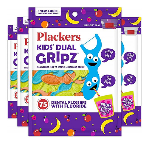 Plackers Kids 1er Floss Picks (hilo Dental). Bayas, 48 Unid.