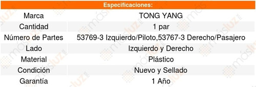 Set 2 Tolvas/loderas Salpicaderas Tong Yang Pontiac G6 05_10