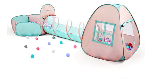 Tienda De Campaña Desplegable 3 En 1 Para Niños Con Túnel Y