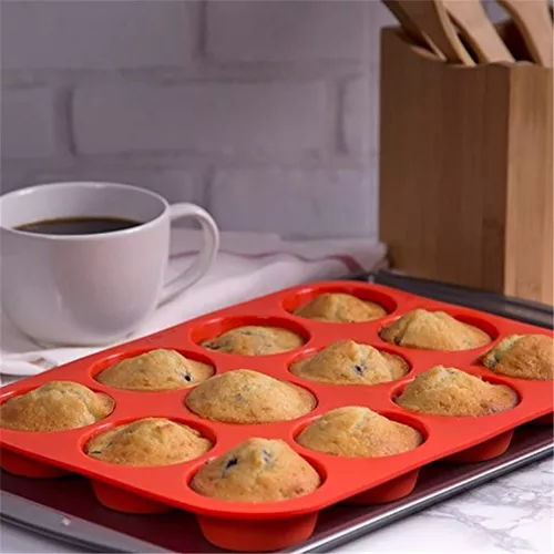 Moldes Muffins Silicona Horno Cupcakes Repostería Set X12