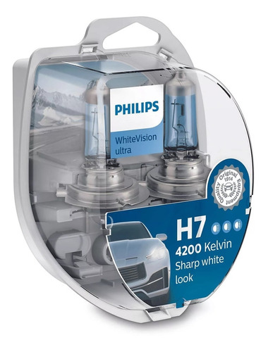 Juego Lamparas H7 Whitevision Philips