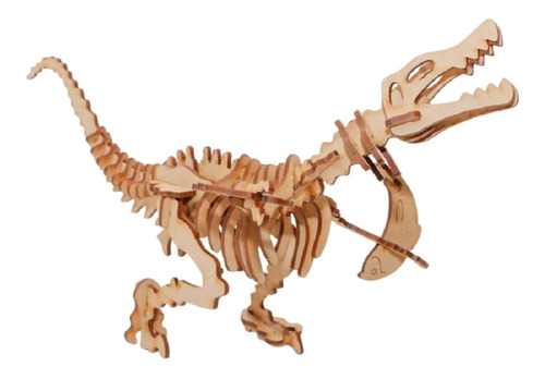 Esqueleto Dinosaurio Baryonyx Madera P Armar 3d La Plata