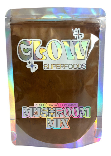 Hongo Reishi Chaga Lion's Mane Mix Glow Superfoods 250 Gr