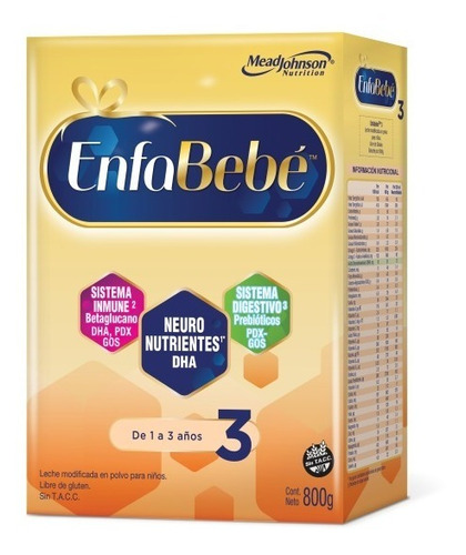 Enfabebe Premium 3 (1 A 3 Años) X 800 Gramos X 6 Cajas