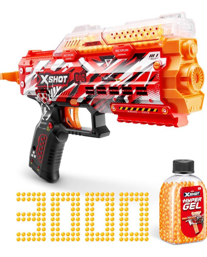 Lanzador De Dardos De Hidrogel X-shot Hypergel Stinger Con Gafas Protectoras Y 3000 Municiones