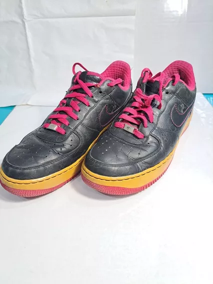 Tenis Nike Air Force One #11 Mex #13 Usa Negro Con Rosa