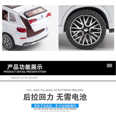 For Bmw X5 Miniature Metal Car With Lights And Sound