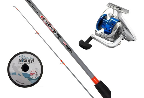 Combo Pesca Variada Caña Waterdog 2.70m Reel Albatros+tanza