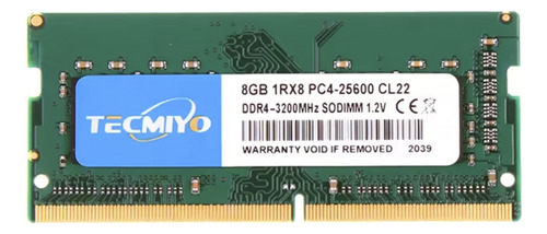 Memoria RAM DDR4 8gb 3200 mhz Tecmiyo 25600 sodim