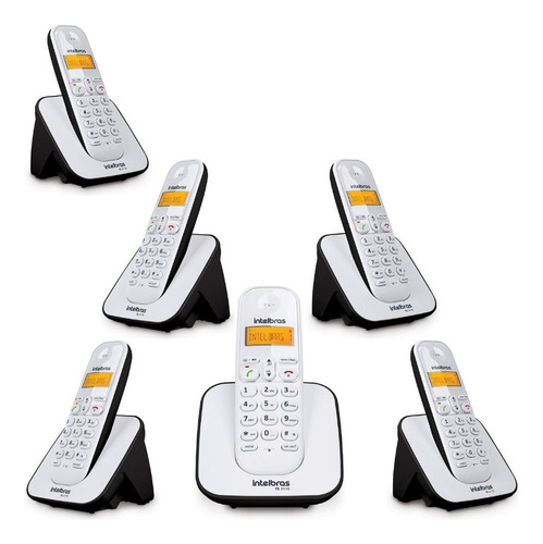 Kit Telefone Sem Fio Intelbras Multifuncional E 5 Ramal Bina