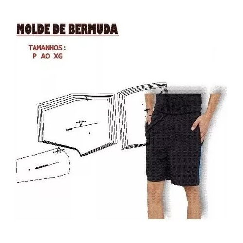 Kit Molde Bermuda Masculino Deportiva Con Bolsillo