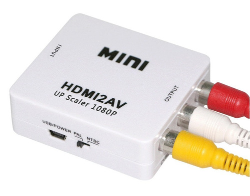 Convertidor De Hdmi A Rca Av Video Hd 1080p Ntsc Pal