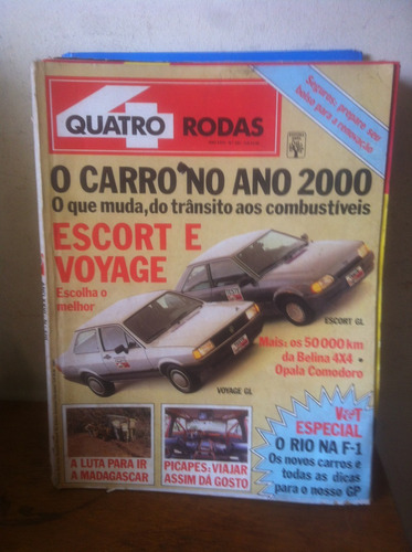 Quatro Rodas Nª 320 Mar / 87 - Escort , Voyage Opala 