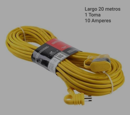 Extensión Eléctrica Profesional 20 M Amarillo